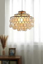 Teardrops Capiz Chandelier