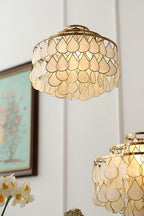Teardrops Capiz Chandelier