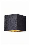 Celestial Tectonic Black Travertine Wall Lamp