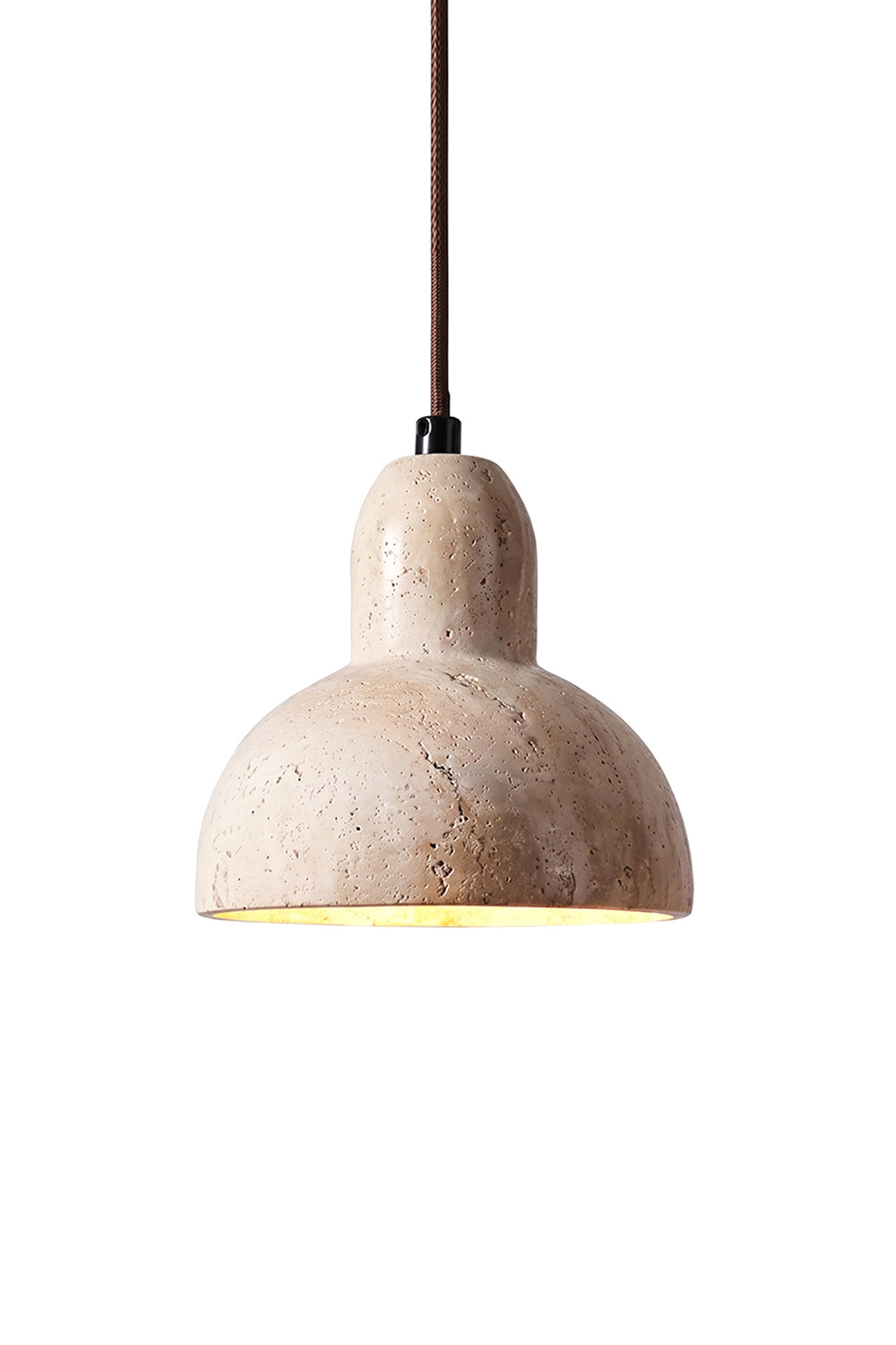 Tectonic Vein Travertine Pendant Light