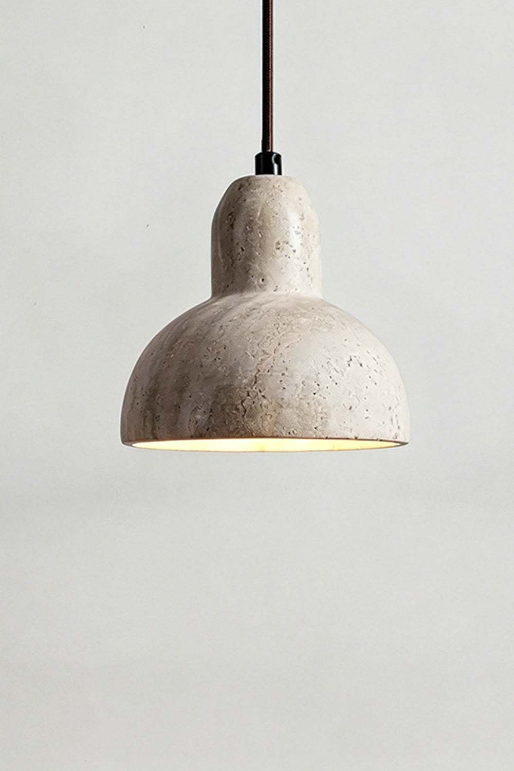 Tectonic Vein Travertine Pendant Light