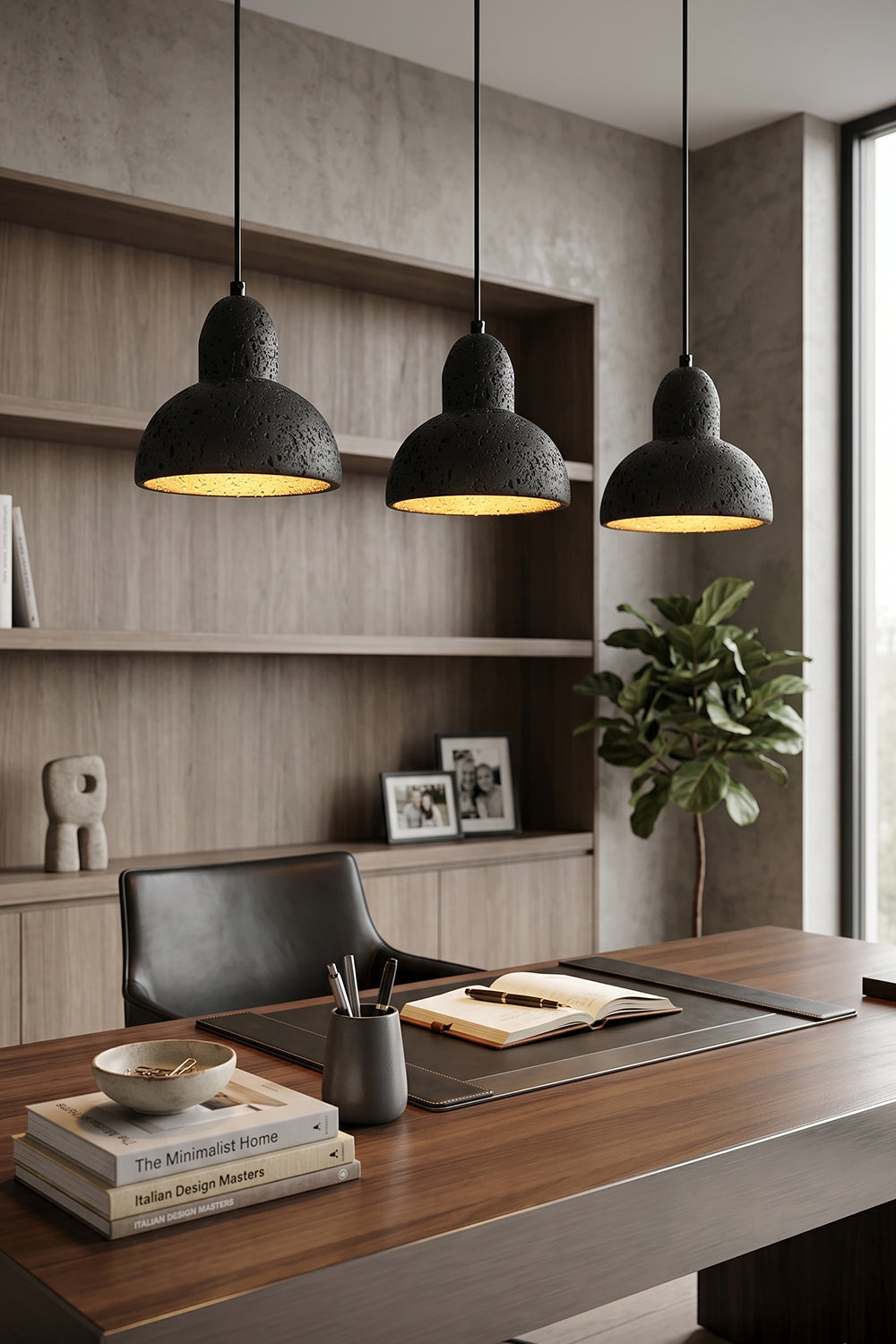 Tectonic Vein Travertine Pendant Light
