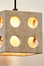 Terra Cube Travertine Pendant Light