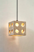 Terra Cube Travertine Pendant Light