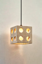 Terra Cube Travertine Pendant Light