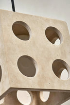 Terra Cube Travertine Pendant Light
