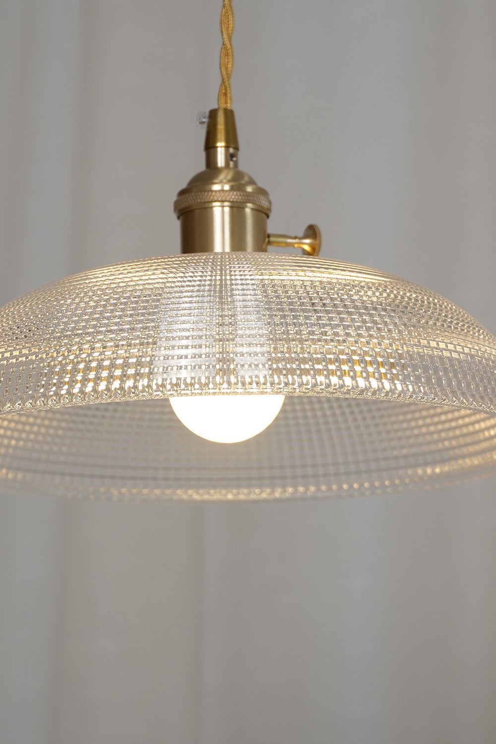 Textured Dome Glass Pendant Light