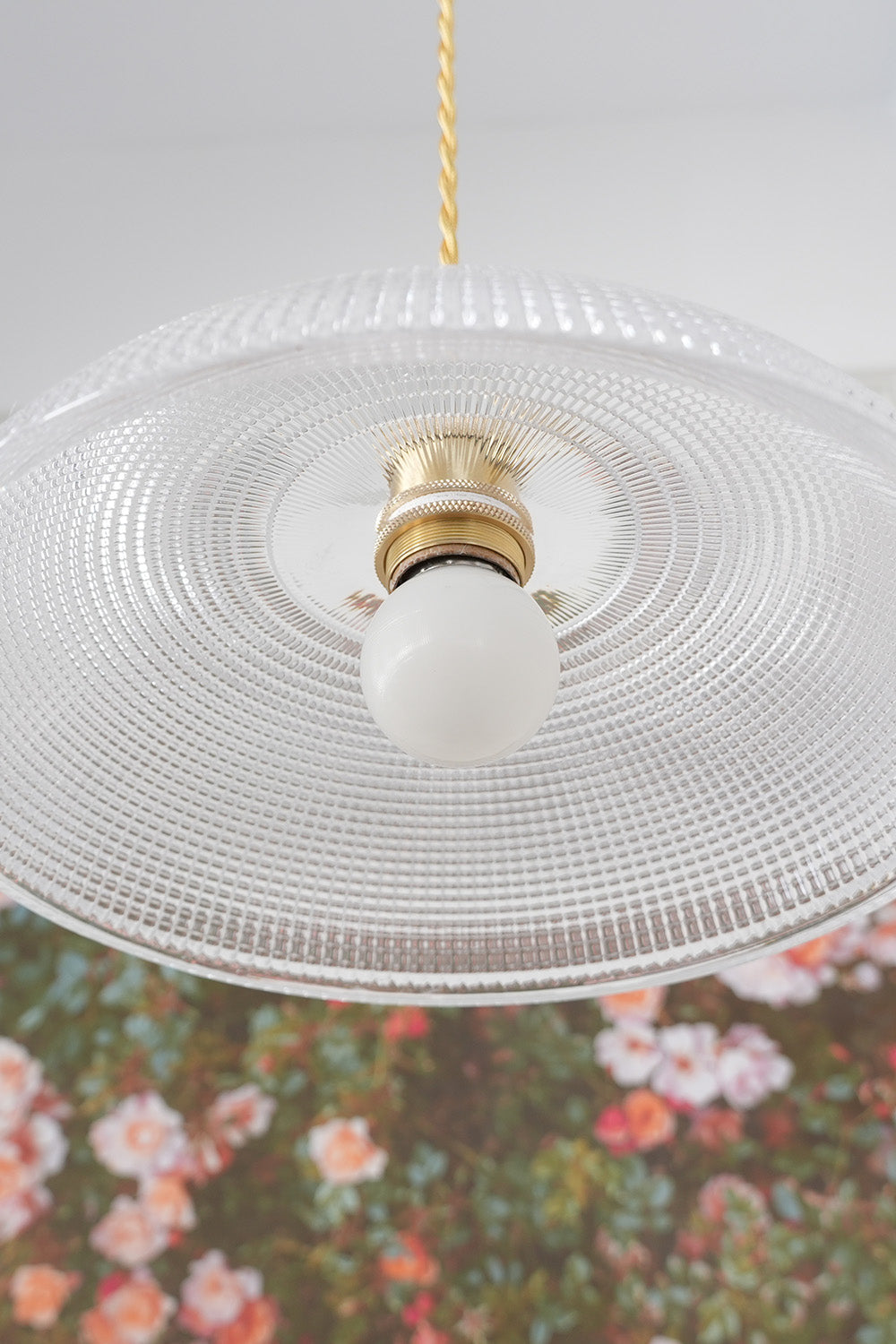 Textured Dome Glass Pendant Light