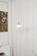 Textured Dome Glass Pendant Light