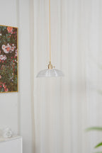 Textured Dome Glass Pendant Light