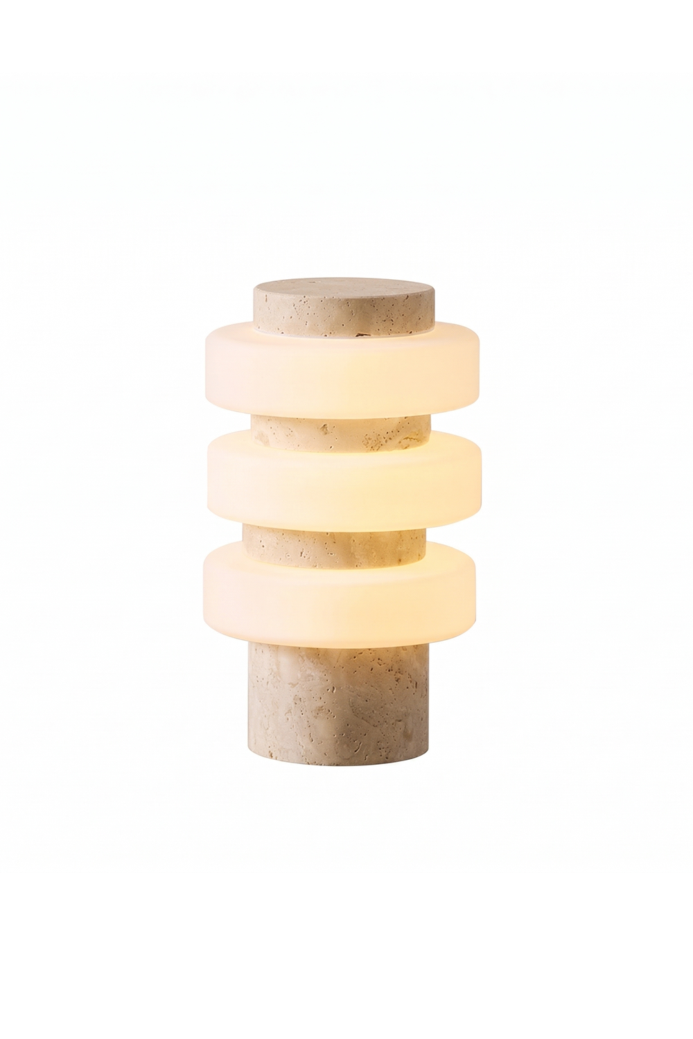 The Strata Stone Pillar Table Lamp