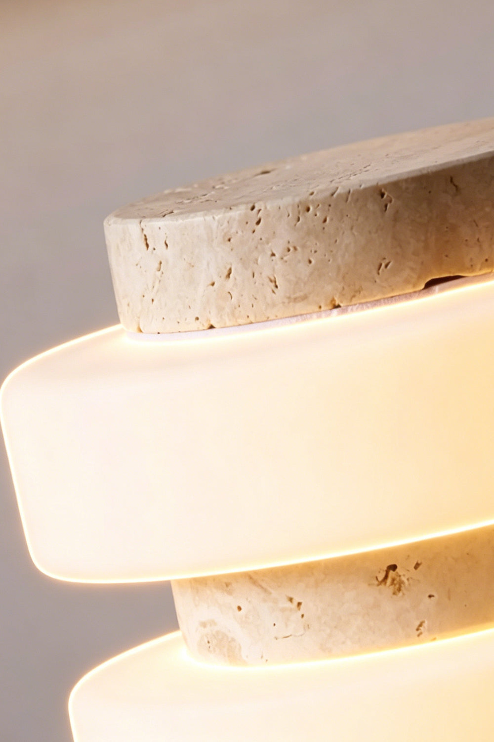 The Strata Stone Pillar Table Lamp