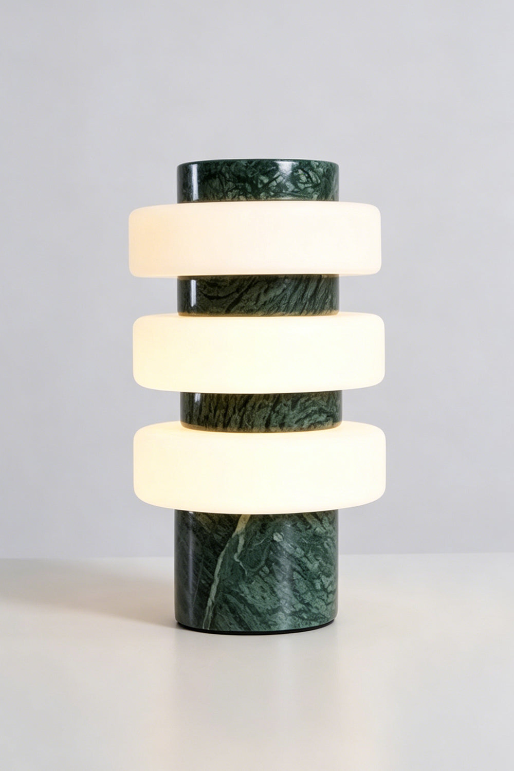 The Strata Stone Pillar Table Lamp