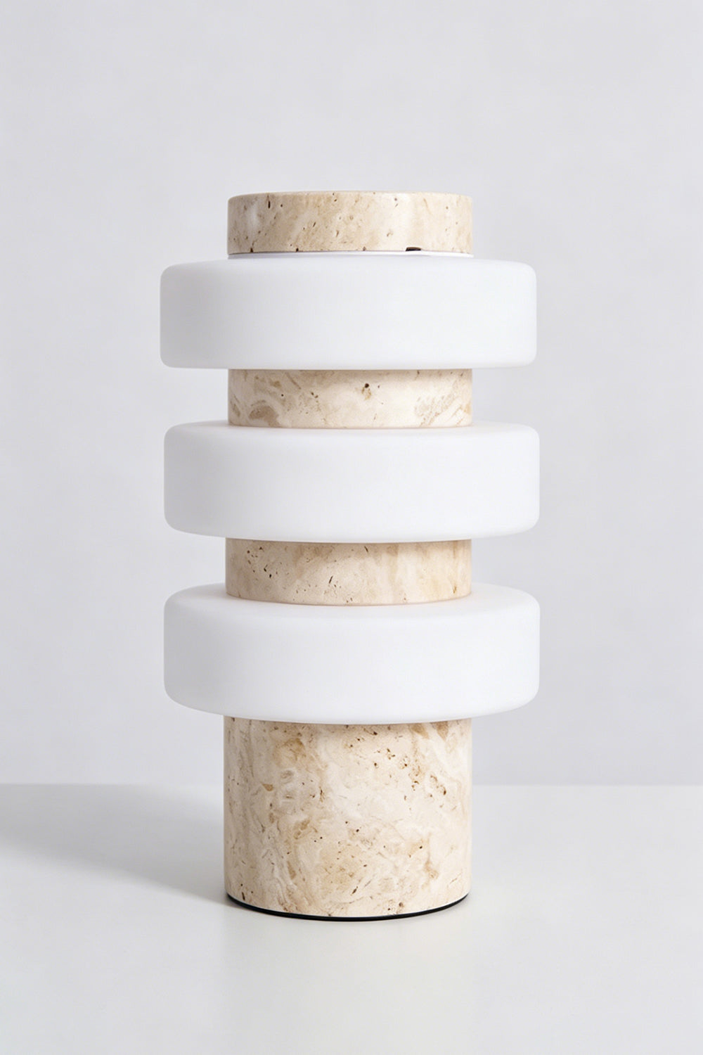 The Strata Stone Pillar Table Lamp