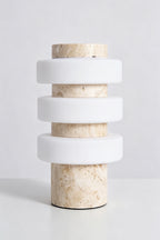 The Strata Stone Pillar Table Lamp