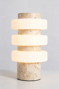 The Strata Stone Pillar Table Lamp