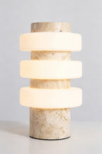 The Strata Stone Pillar Table Lamp