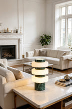 The Strata Stone Pillar Table Lamp