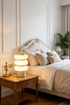 The Strata Stone Pillar Table Lamp