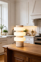 The Strata Stone Pillar Table Lamp