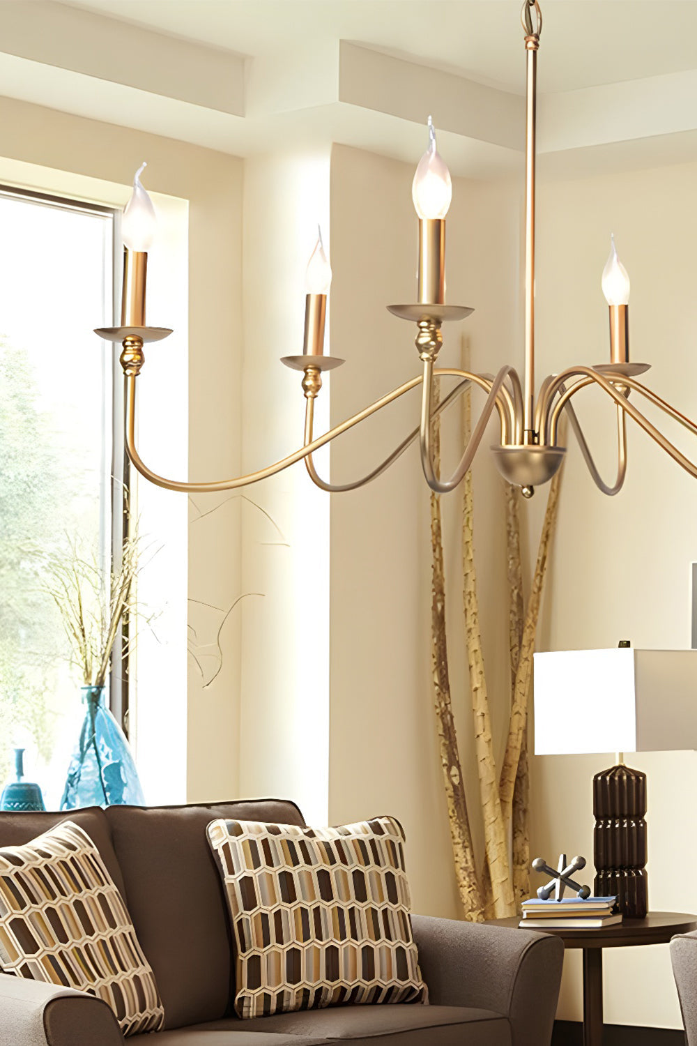 Timeless Gold Candle Chandelier