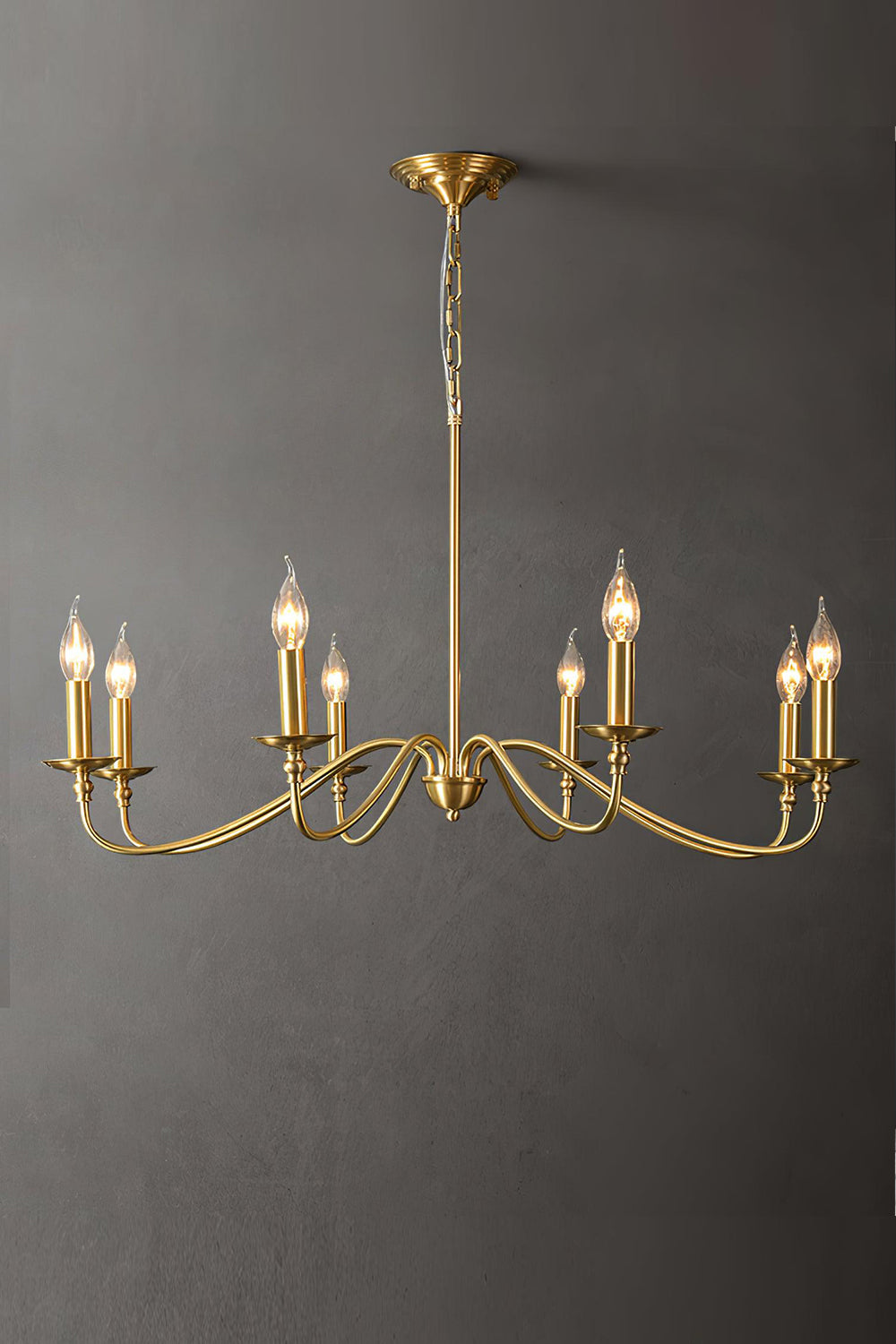 Timeless Gold Candle Chandelier