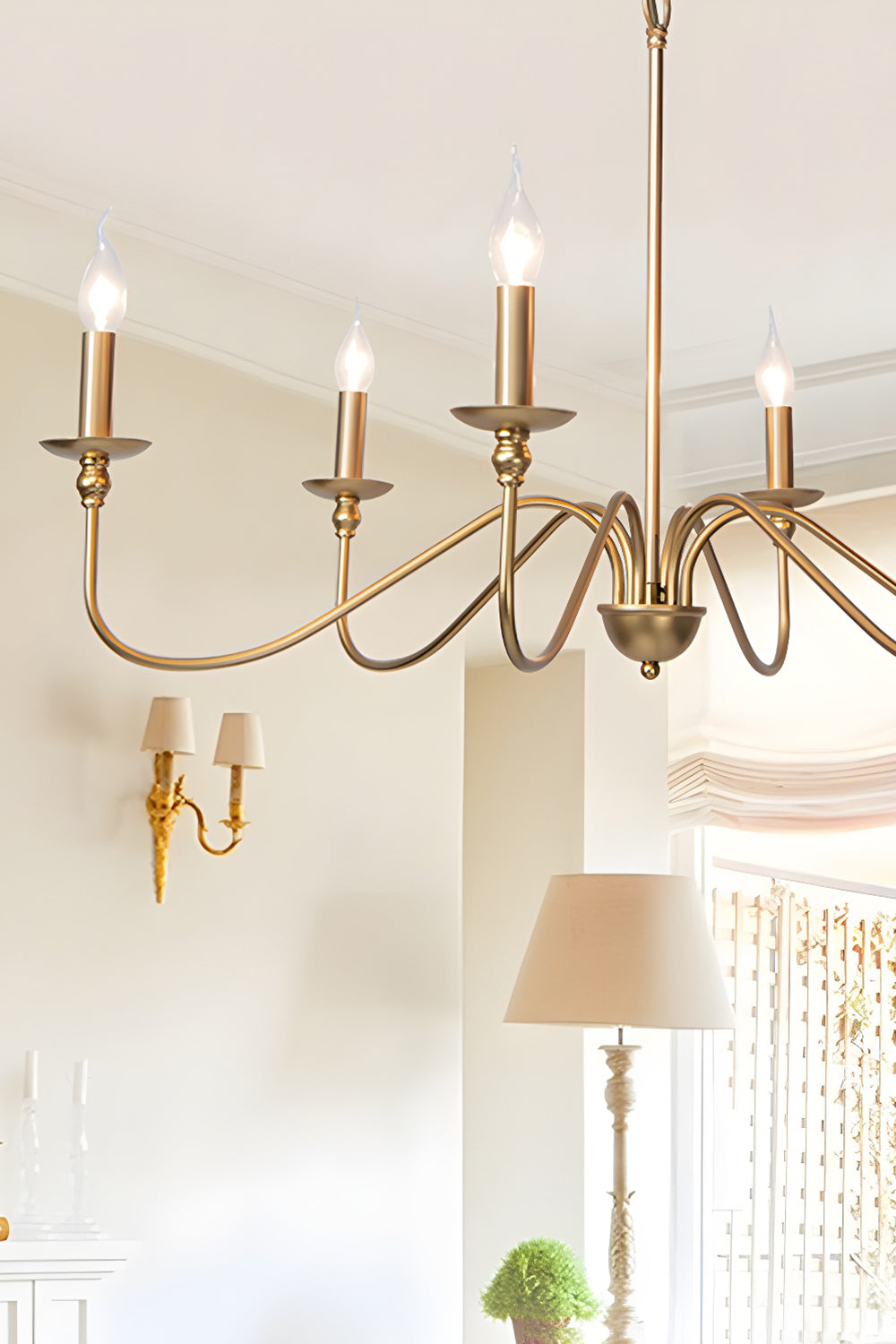 Timeless Gold Candle Chandelier