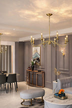 Timeless Gold Candle Chandelier