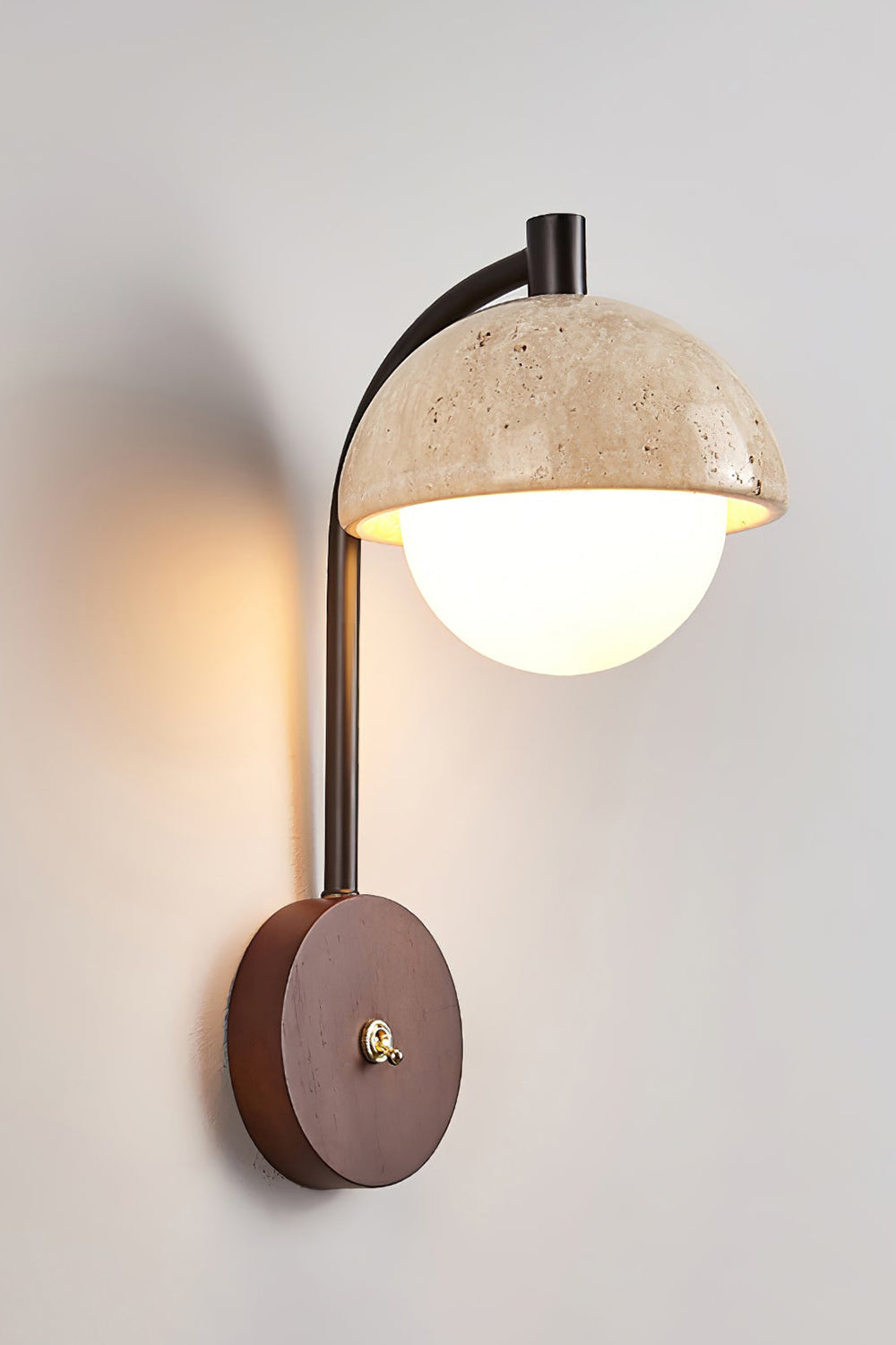 Travertine Arc Wall Light