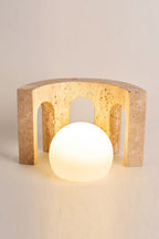 Travertine Arch Table Lamp