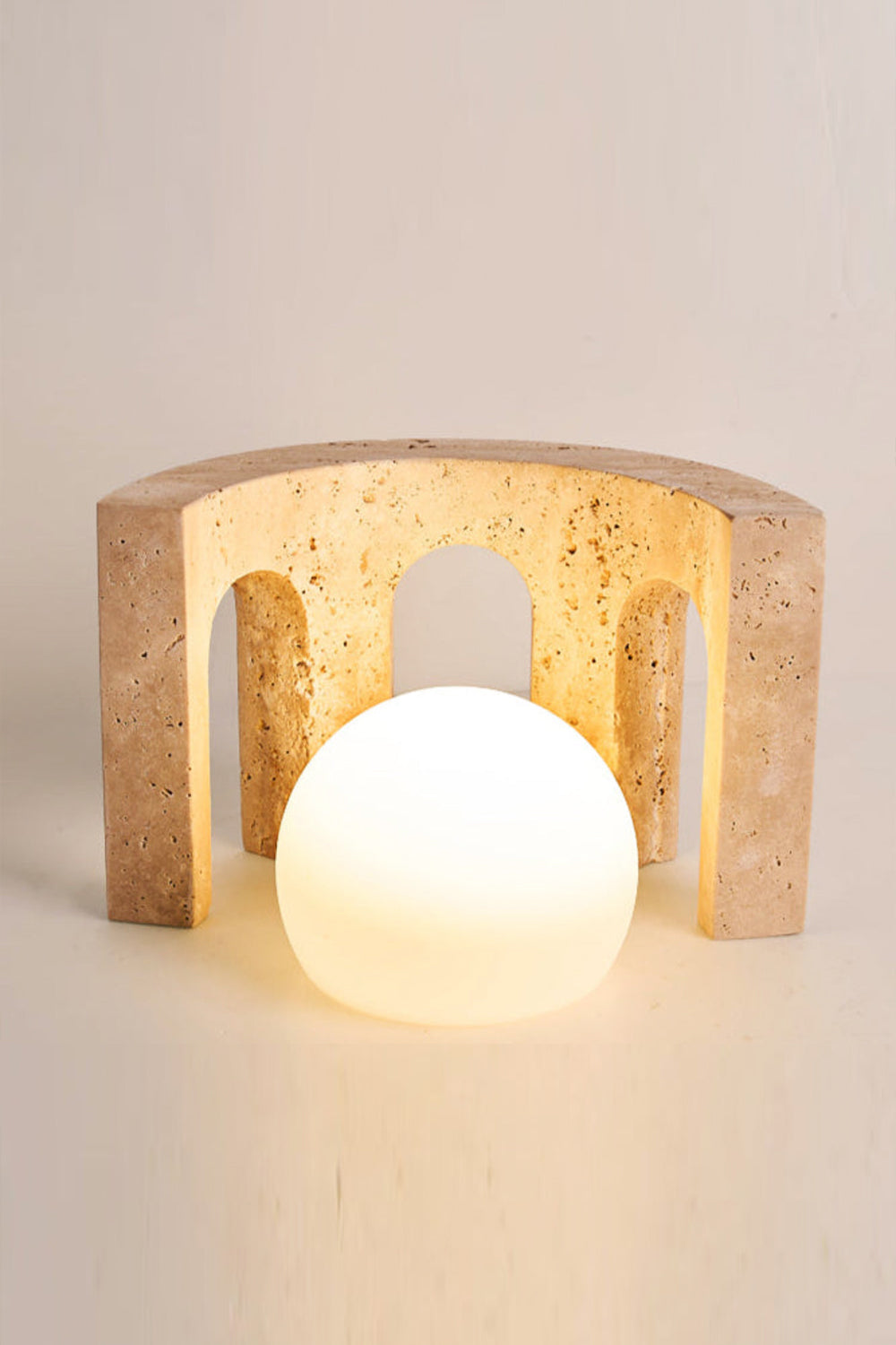 Travertine Arch Table Lamp
