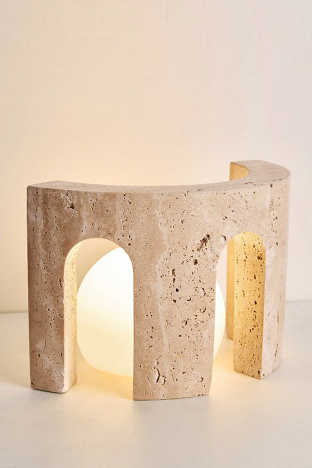 Travertine Arch Table Lamp