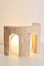 Travertine Arch Table Lamp