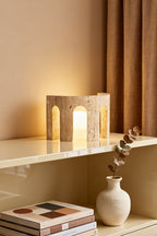 Travertine Arch Table Lamp