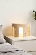 Travertine Arch Table Lamp