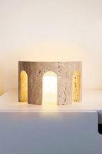 Travertine Arch Table Lamp