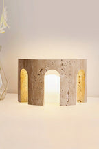 Travertine Arch Table Lamp
