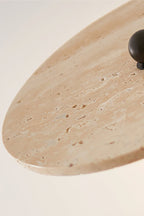 Travertine Disc Arm Wall Lamp