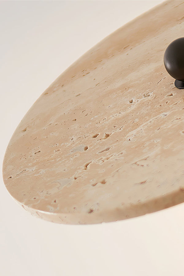 Travertine Disc Arm Wall Lamp