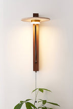 Travertine Disc Arm Wall Lamp