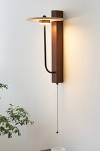 Travertine Disc Arm Wall Lamp