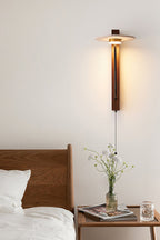 Travertine Disc Arm Wall Lamp