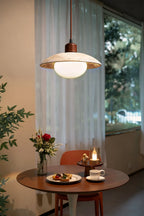 Travertine Disc Pendant Light