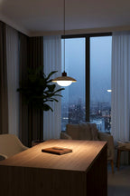 Travertine Disc Pendant Light