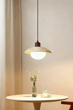Travertine Disc Pendant Light