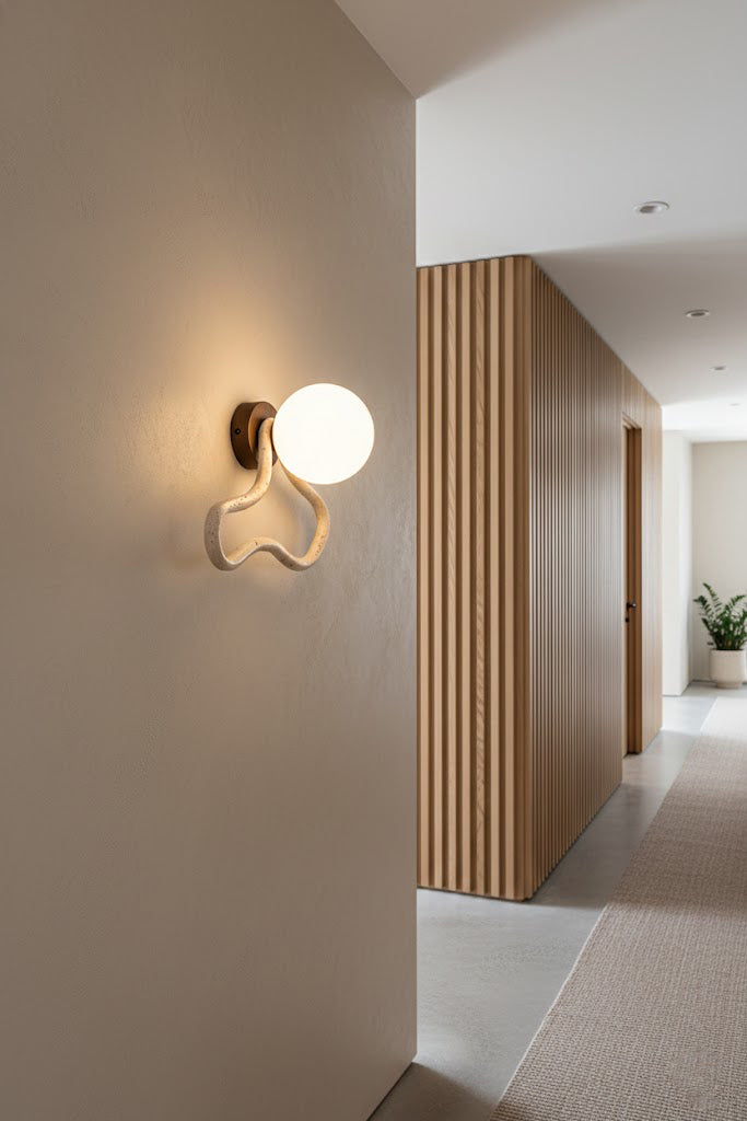 Travertine Flow Wall Sconce