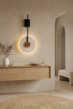 Travertine Halo Wall Sconce
