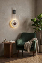 Travertine Halo Wall Sconce