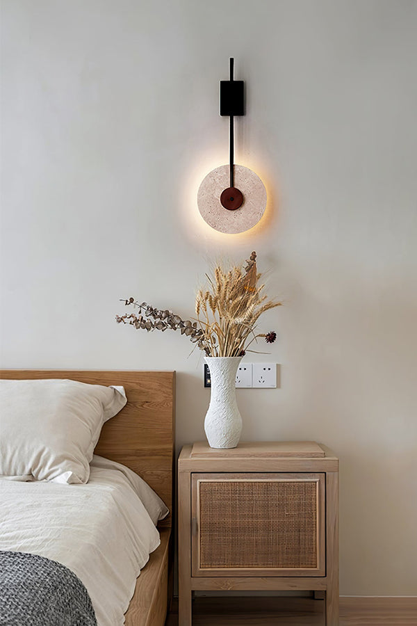 Travertine Halo Wall Sconce