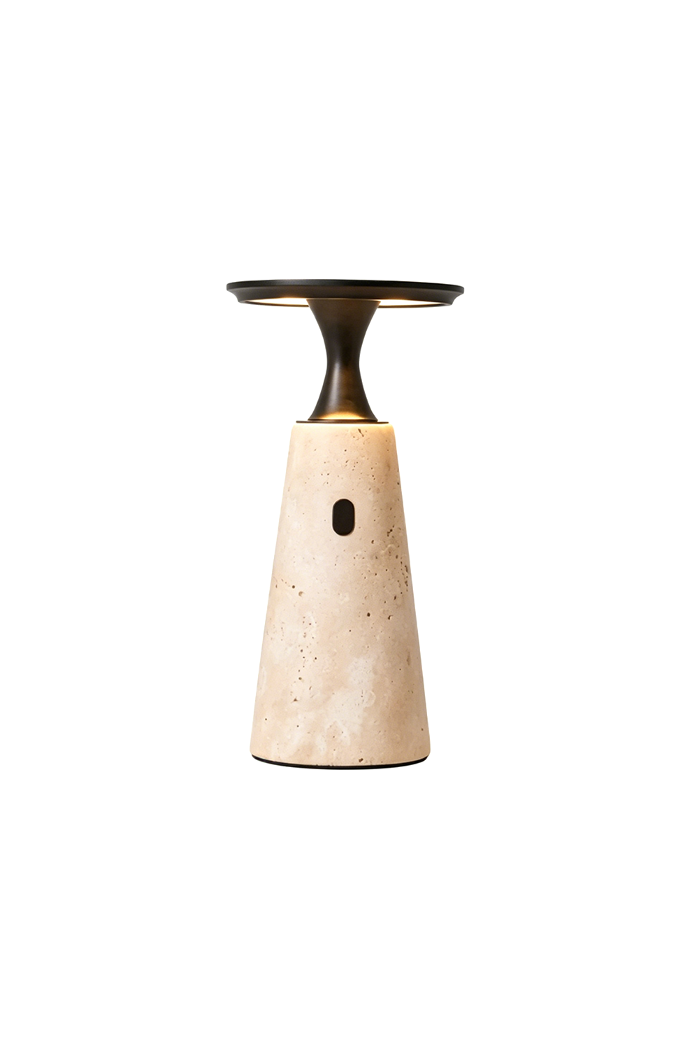 Travertine Obelisk Table Lamp